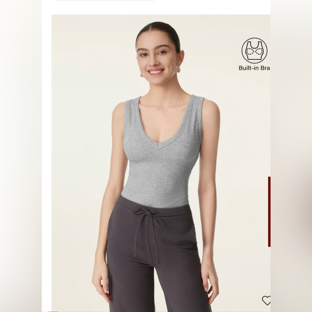OGL Stretchy V-neck Cotton New Airy Bra Tank
Gray M